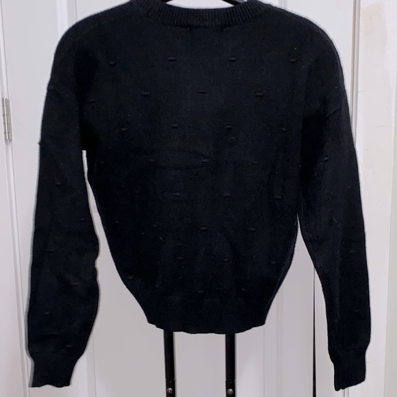 KENDALL & Kylie Comfy Long Sleeve Crewneck Sweater w Knit Dots Ladies M - Picture 5 of 6
